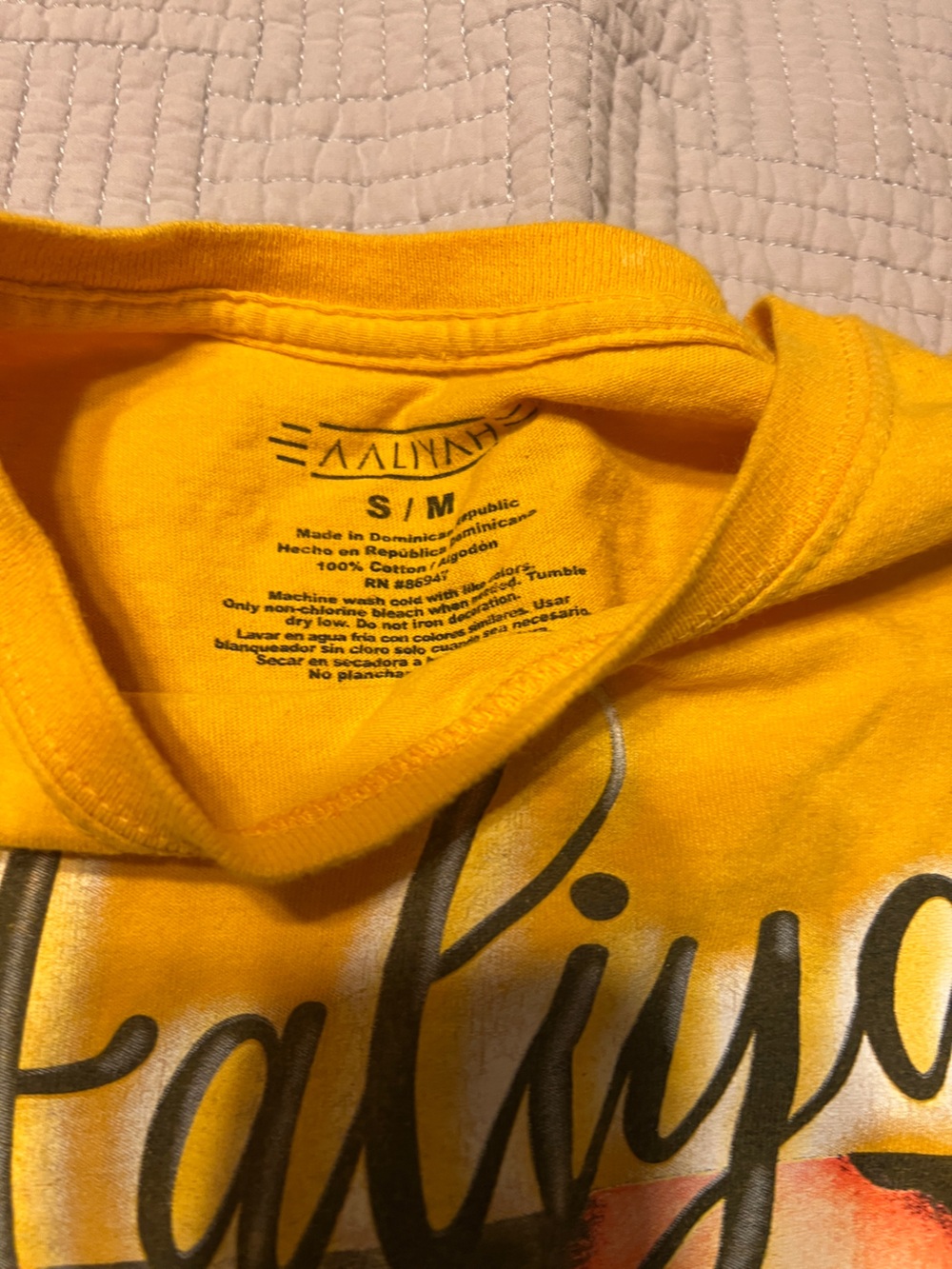 Aaliyah Graphic Band Tee in Mustard Yellow - Picture 2 of 2